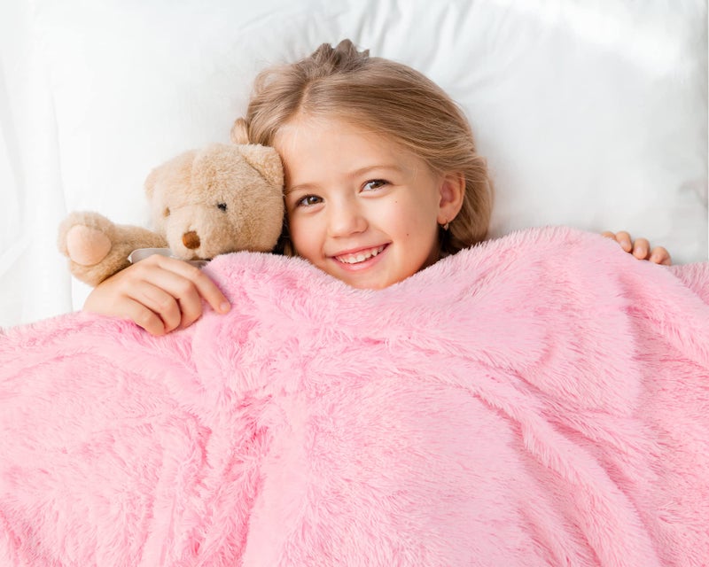 BENRON Baby Pink Throw Blankets, Soft Shaggy Plush Sherpa Blankets, Cozy Lightweight Fluffy Faux Fur Blankets for Bed Couch Sofa Washable, 60"x80" - Image 4